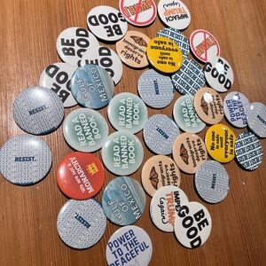 Political & Protest Buttons (Be Good, Anti-ICE)